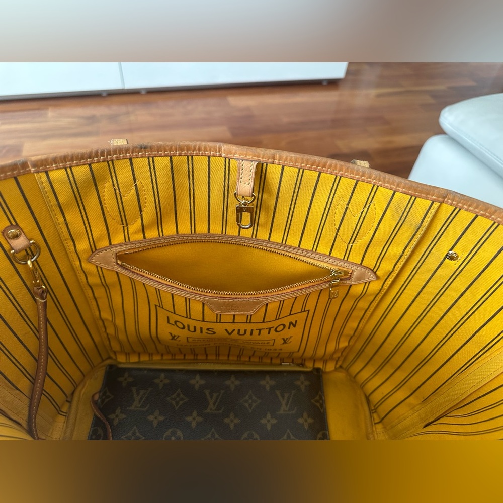 Louis Vuitton Neverfull Tote MM Brown Canvas Monogram - Picture 15 of 16